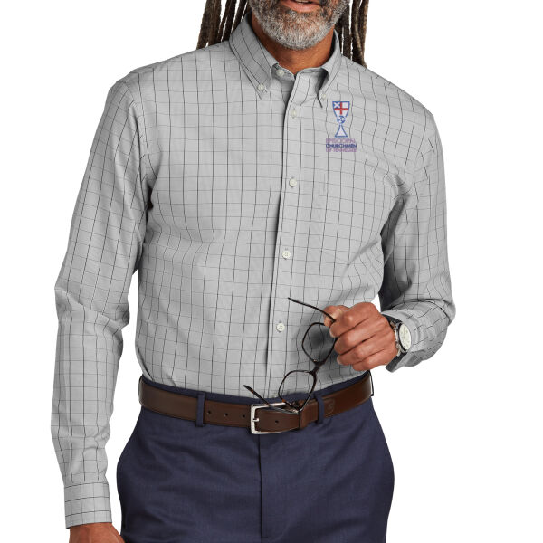 TN Churchmen - Wrinkle Free Stretch Patterned Shirt Thumbnail