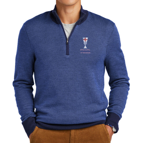 TN Churchmen - Washable Merino Birdseye 1/4 Zip Sweater Thumbnail