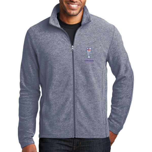 TN Churchmen - Heather Microfleece Full Zip Jacket Thumbnail